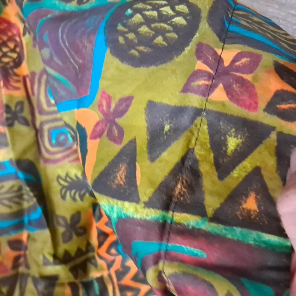 Spoonflower Set 2 Standard pillow Shams flanged tiki Polynesian green teal‎